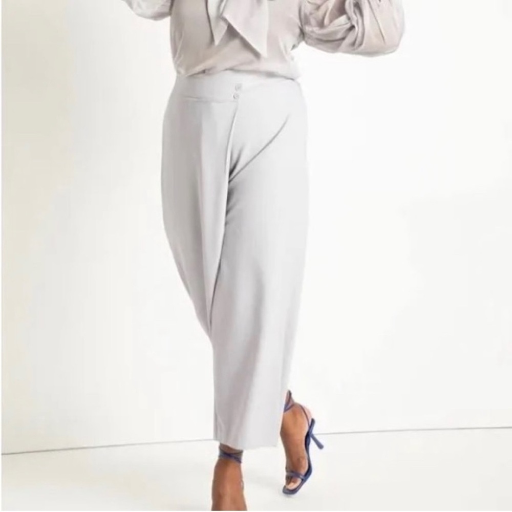 Eloquii Asymmetrical Wide Leg Trouser
